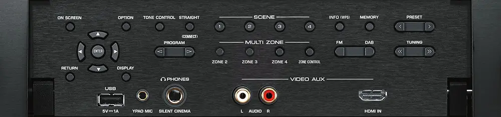 YAMAHA RX-A2070 front panel