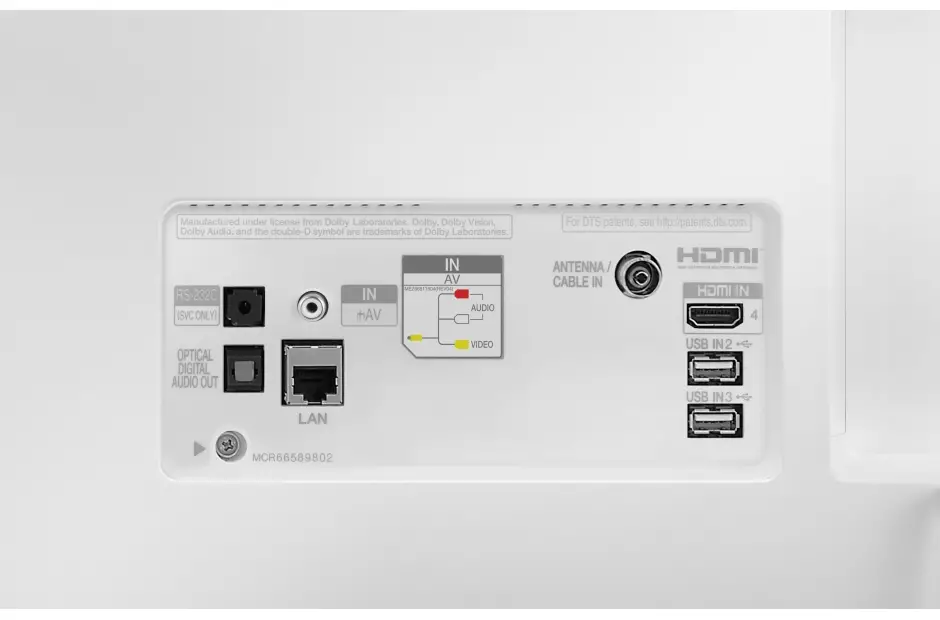 LG OLED55C7P back ports