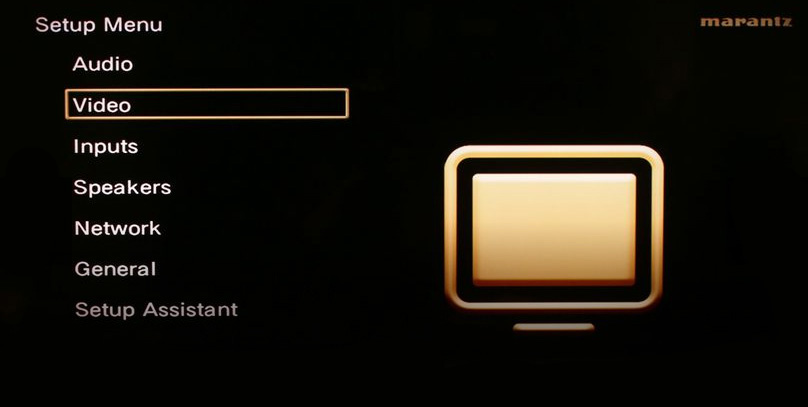 Marantz NR1608 menu