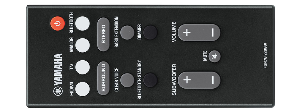 Yamaha YAS-207 Sound Bar remote