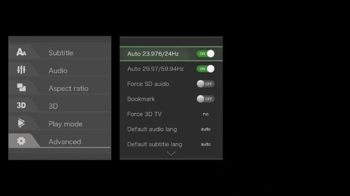 Zidoo X9S settings