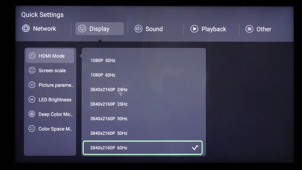 Zidoo X9S settings