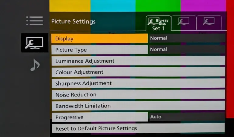 Panasonic DP-UB9000 settings