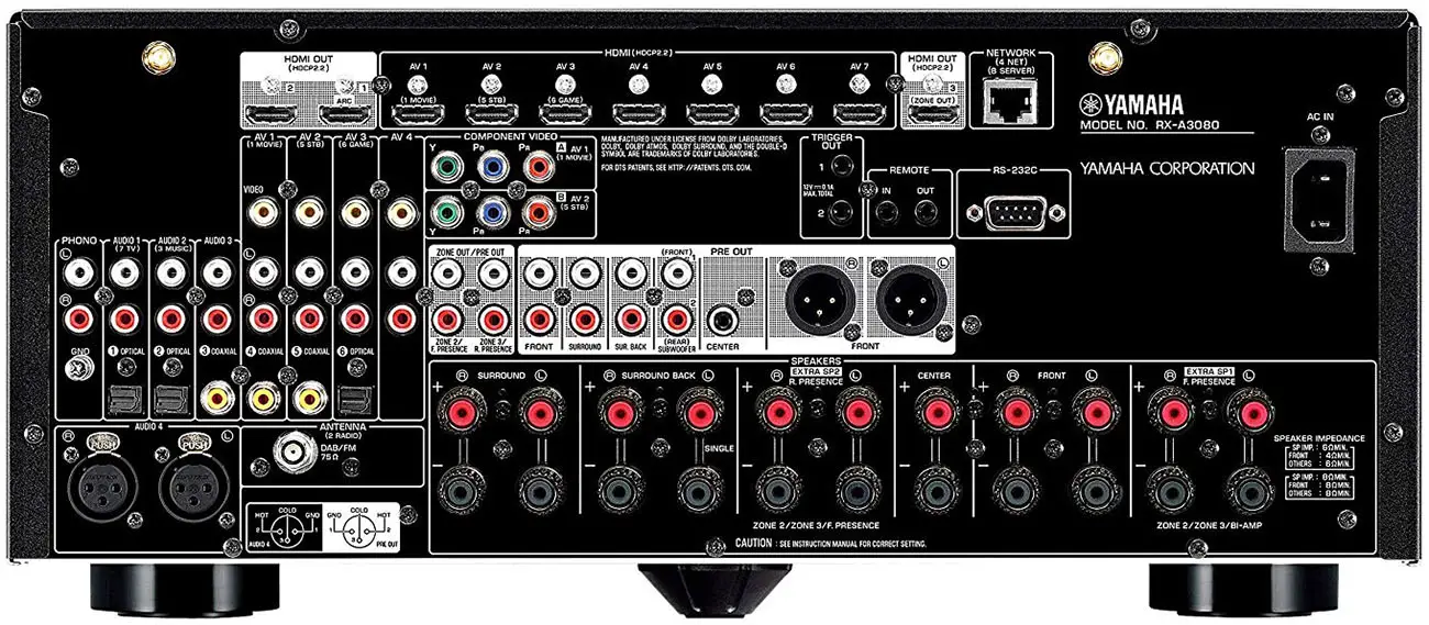 Analise da Yamaha RX-A3080 (receptor AV de 9,2 CH 4K)