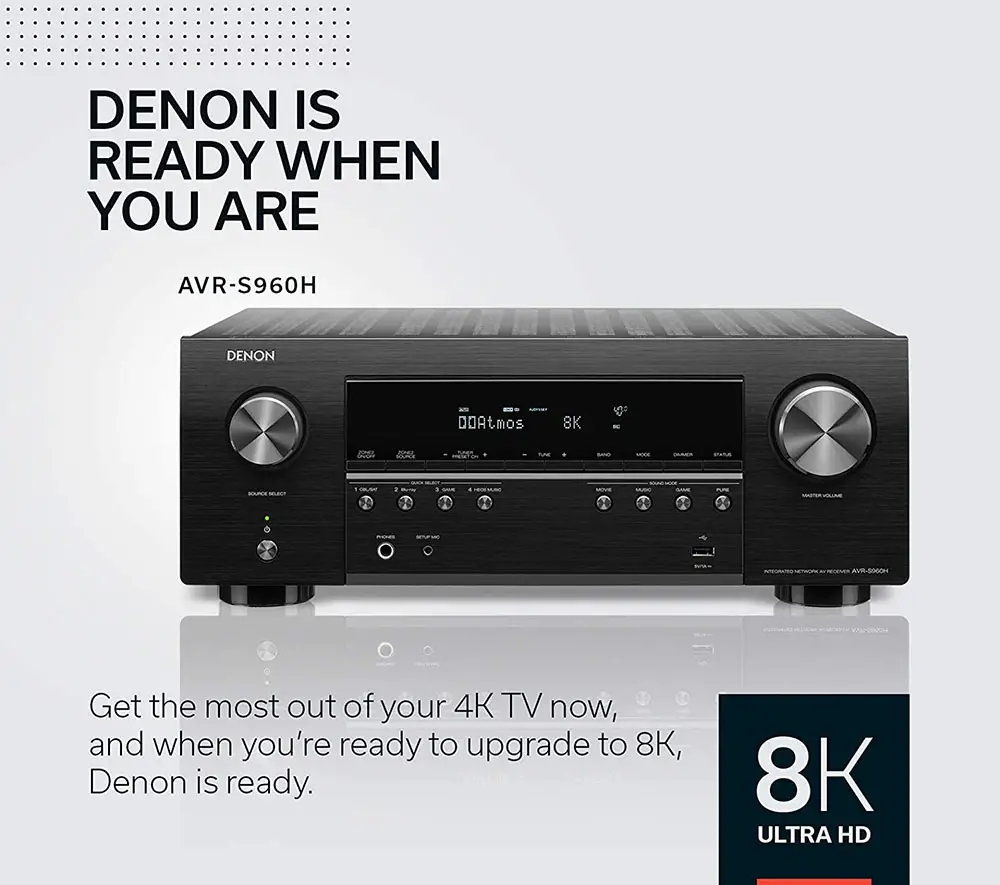 Denon AVR-S960H Review (7.2 CH 8K AV Receiver)