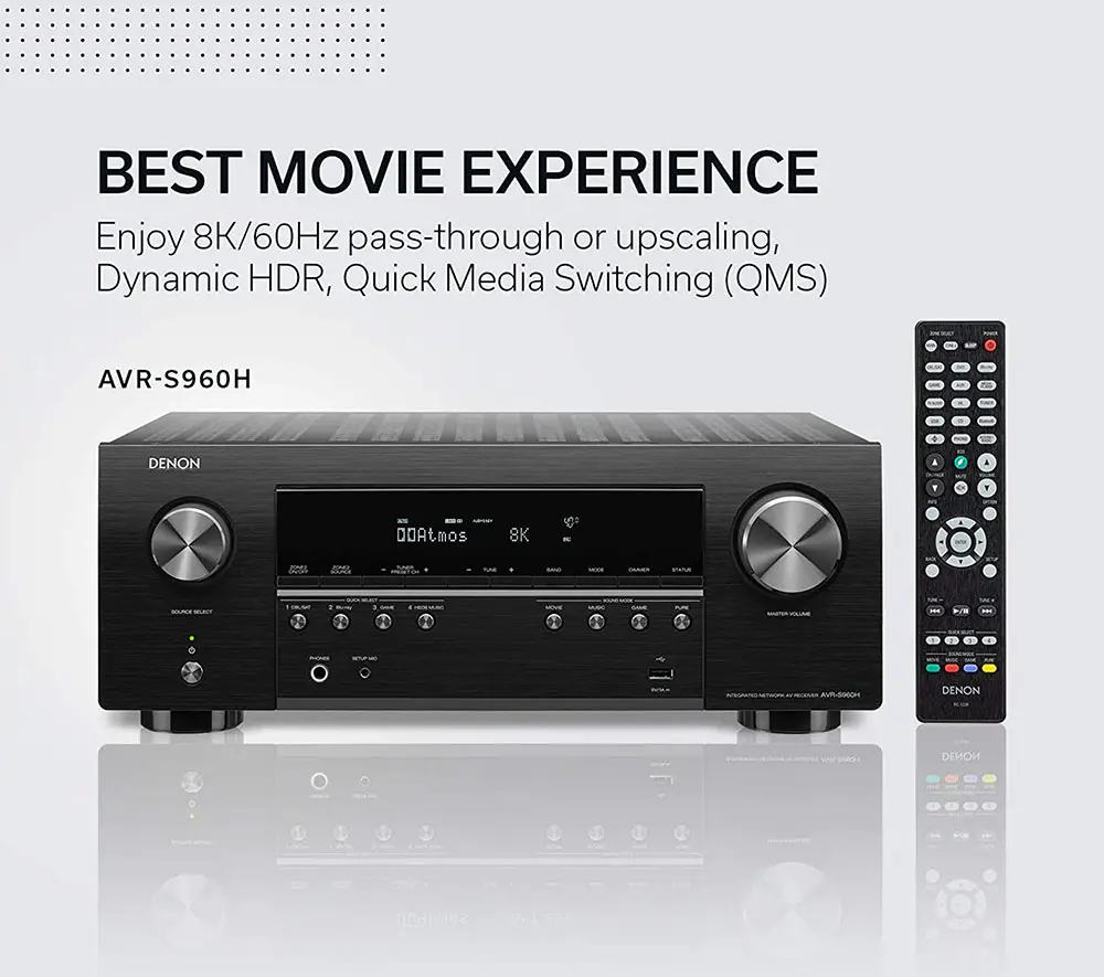 Denon AVR-S960H Review (7.2 CH 8K AV Receiver)