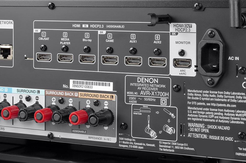 Denon AVR-X1700H Review (7.2 CH 8K AV Receiver)