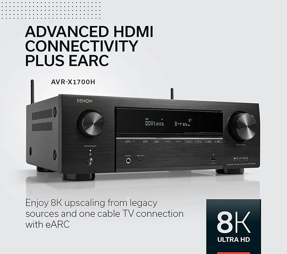 Denon AVR-X1700H Review (7.2 CH 8K AV Receiver)