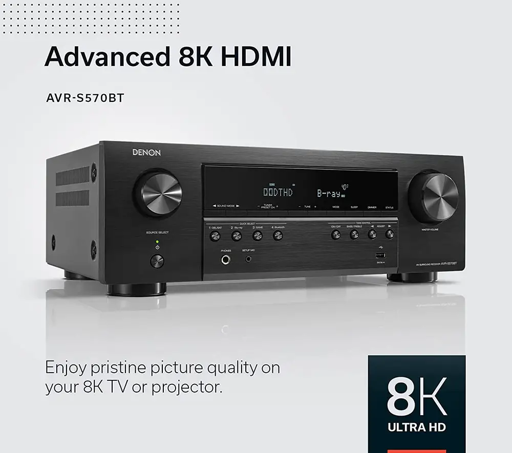 Denon AVR-S570BT Review (5.2 CH 8K AV Receiver)